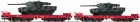 67060 Roco Set of 2 Heavy duty Flat cars with Leopard 2A6 MBTs